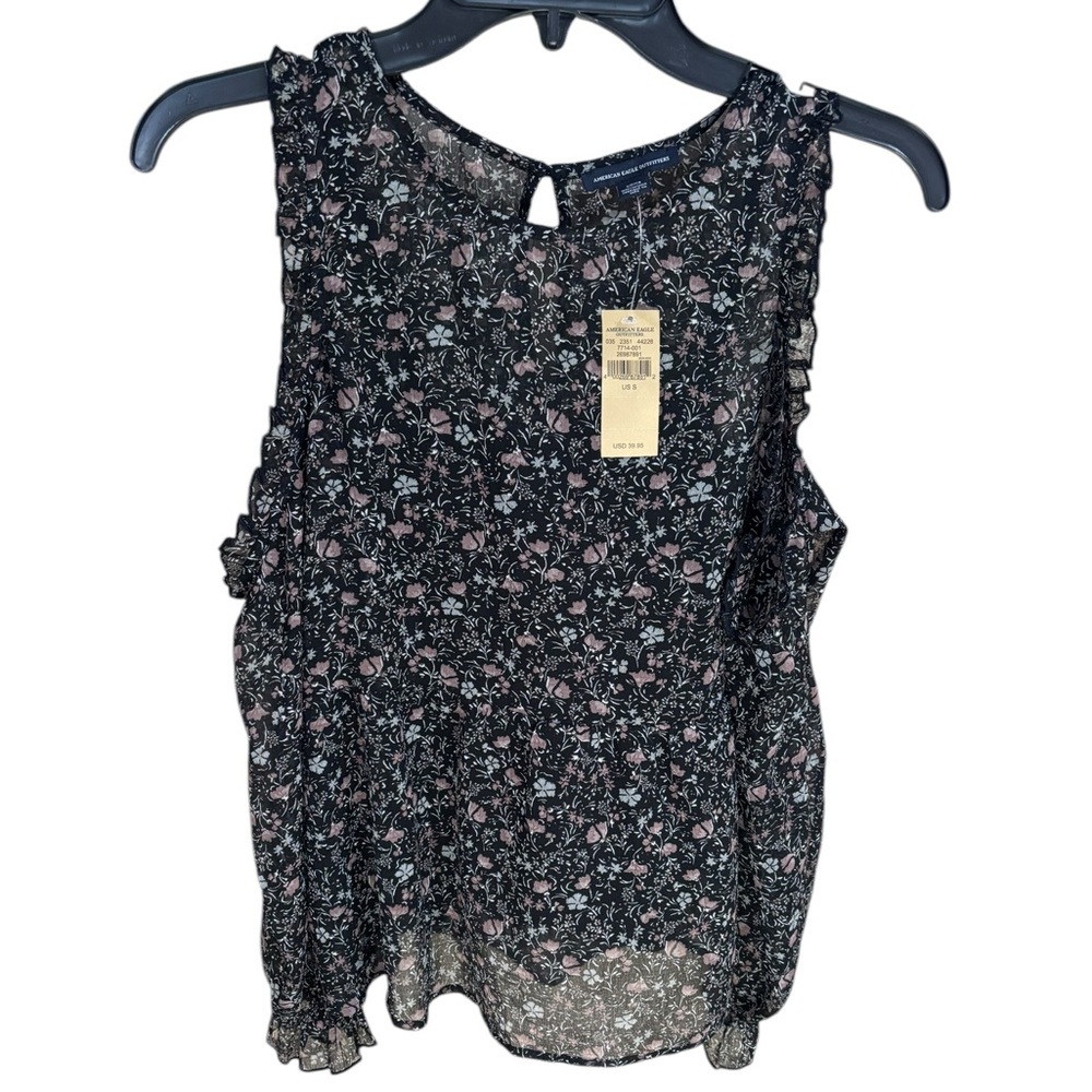 NWT American Eagle Open Shoulder Floral Blouse S